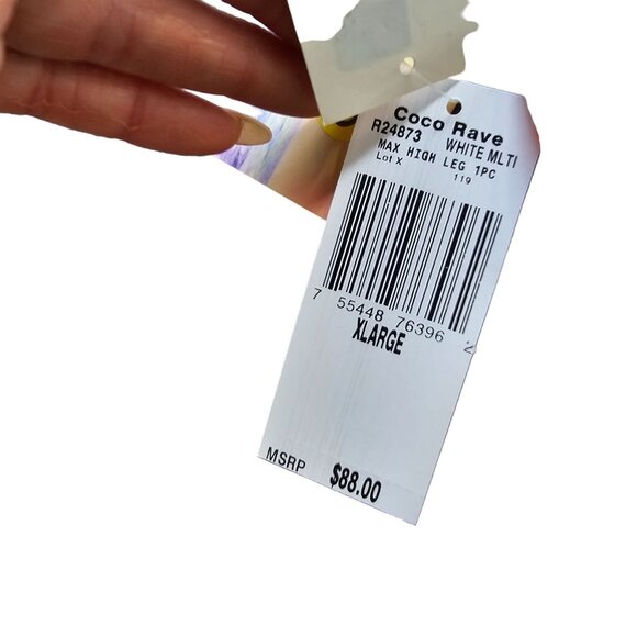 NWT COCO RAVE Floral One Piece Bathingsuit Back Detail sz 8 - Picture 9 of 12